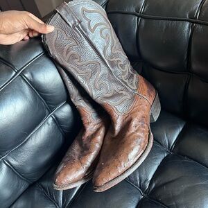 Brown vintage leather boots